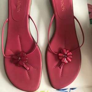 Pink size 13 flower sandals